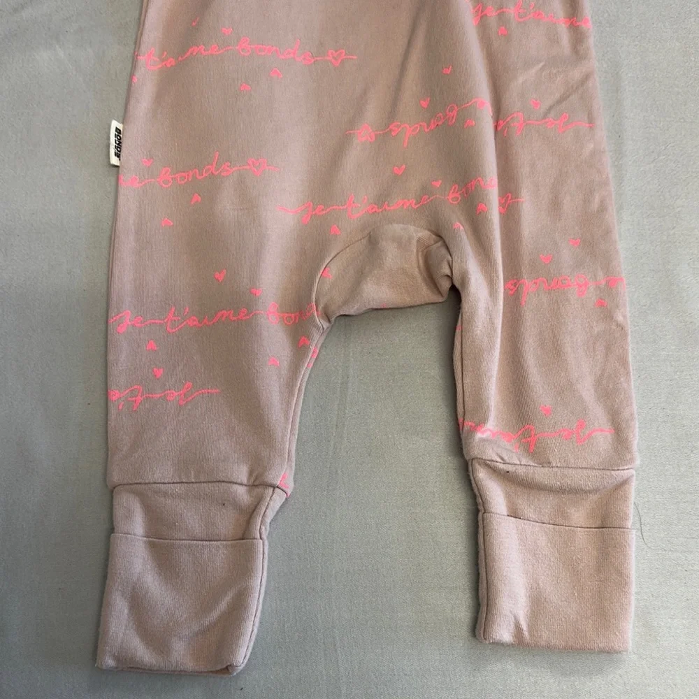 Bonds Pink Footie One Piece with kimono style Closure - Picture 5 of 6